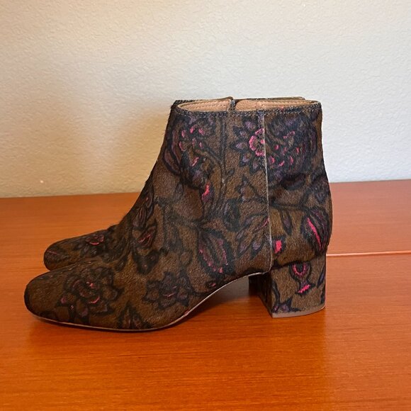 Madewell The Margot Boot in Floral Calf Hair Size 8 - Picture 2 of 8